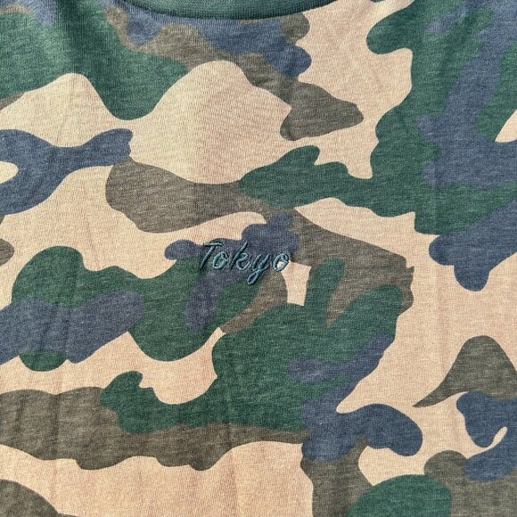 D&F Denim & Flower Ricky Singh Camo Long Sleeve Tokyo Henley Mens Size Medium - Picture 3 of 9